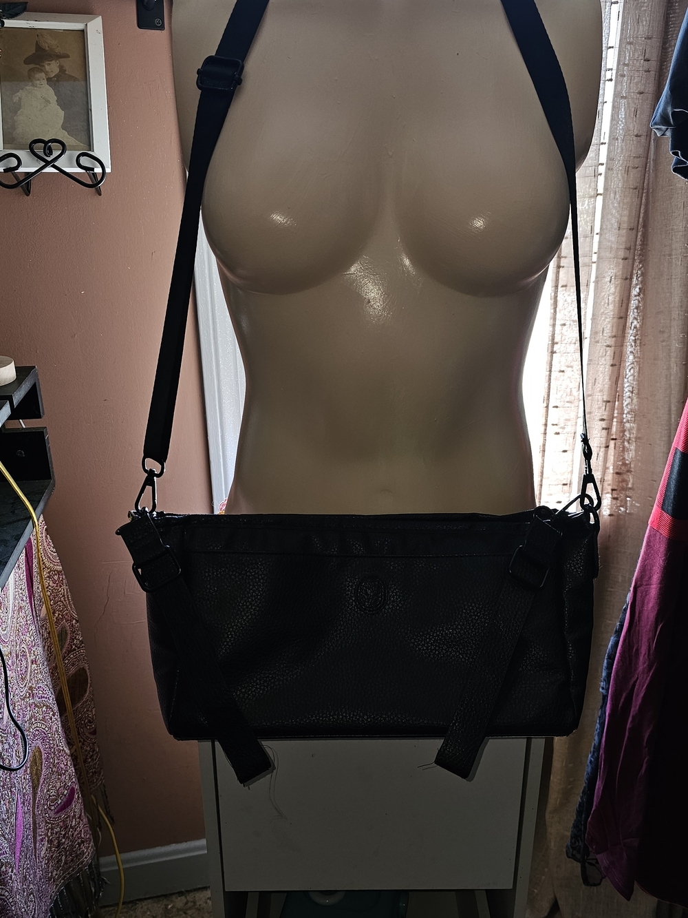 Black Crossbody Women's Walker Utility  Bag